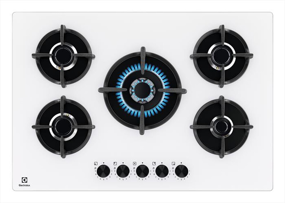 "ELECTROLUX - Piano cottura gas EGG75372W 5 fuochi 74cm-Bianco"