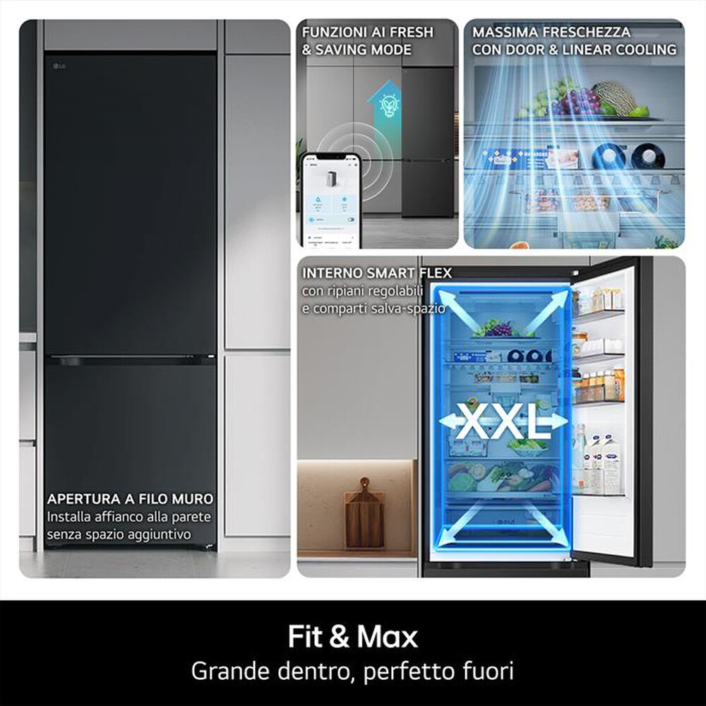 Immagine del prodotto LG - Frigorifero combinato GBBSJ20DPY Classe D 375lt-Acciaio inox