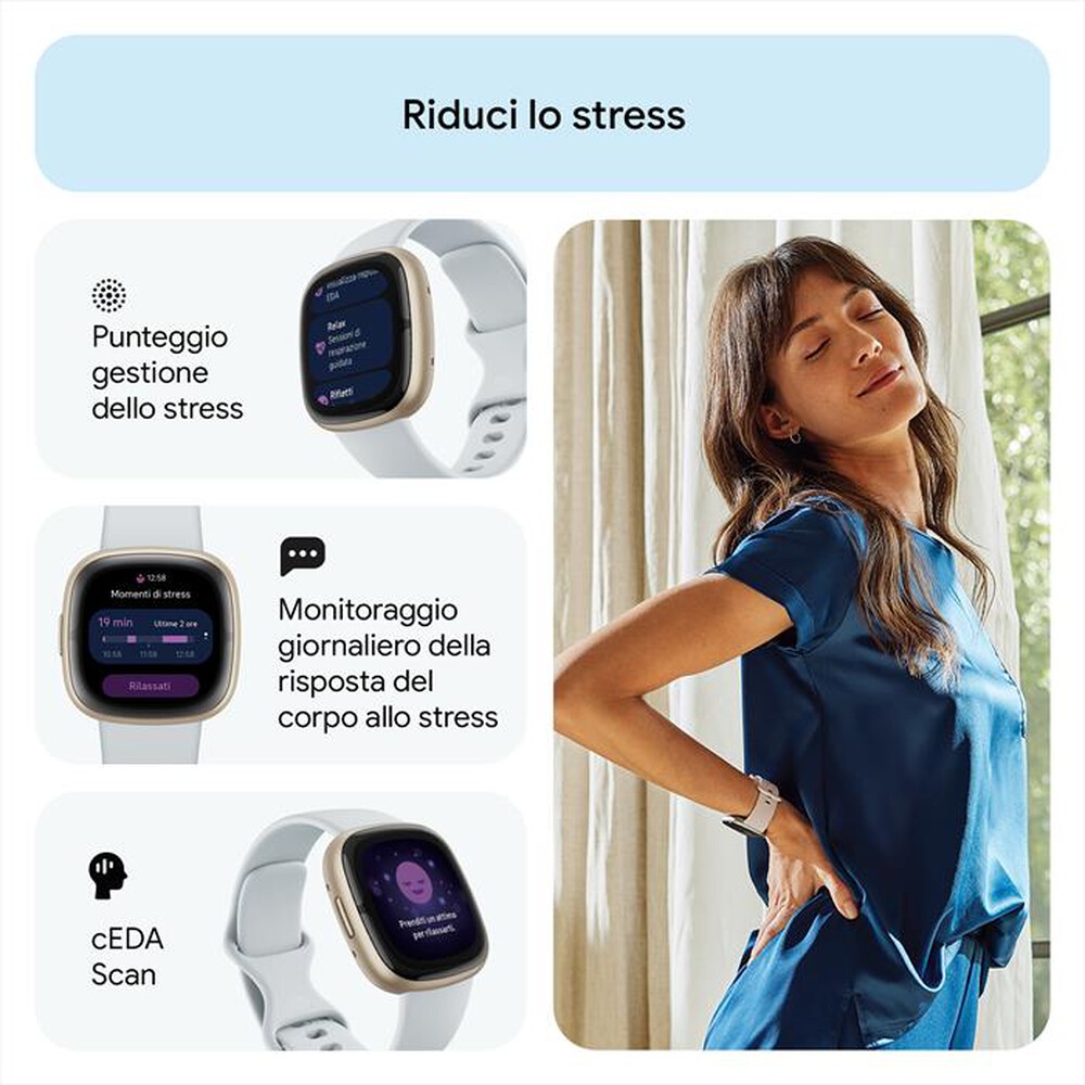 "FITBIT - SENSE 2 - FB521GLBM-BLU /ALLUMINIO"
