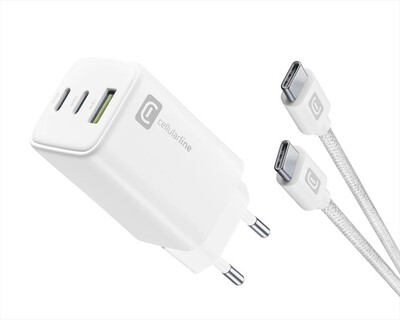 CELLULARLINE - MULTIPOWER 65W KIT ACHKITC2CGAN65TABW-Bianco