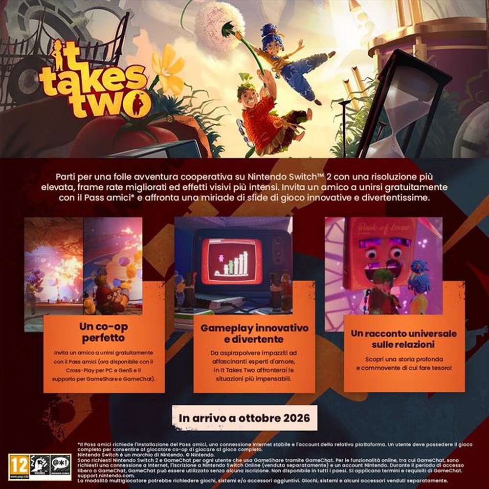 Immagine del prodotto ELECTRONIC ARTS - IT TAKES TWO (GAME KEY CARD) NSW2-N/D