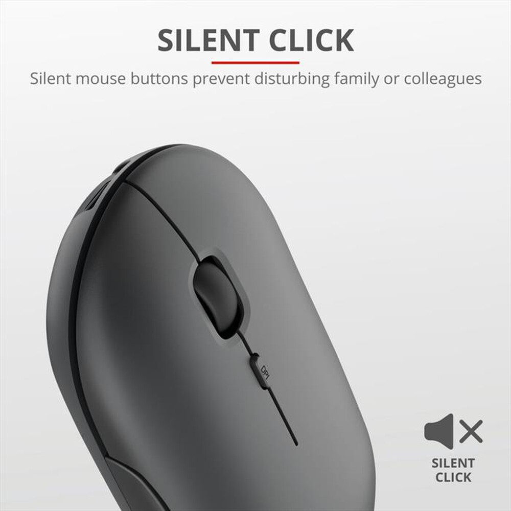 "TRUST - PUCK WIRELESS MOUSE BLACK-Black"