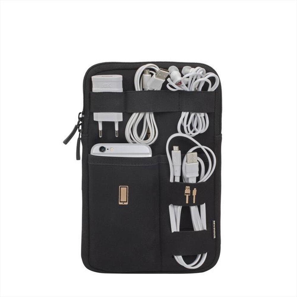 "RIVACASE - 5612 ORGANIZER DA VIAGGIO DA 7-8\" NERO-Nero"