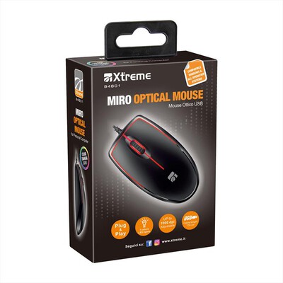 XTREME - MIRO OPTICAL MOUSE-NERO