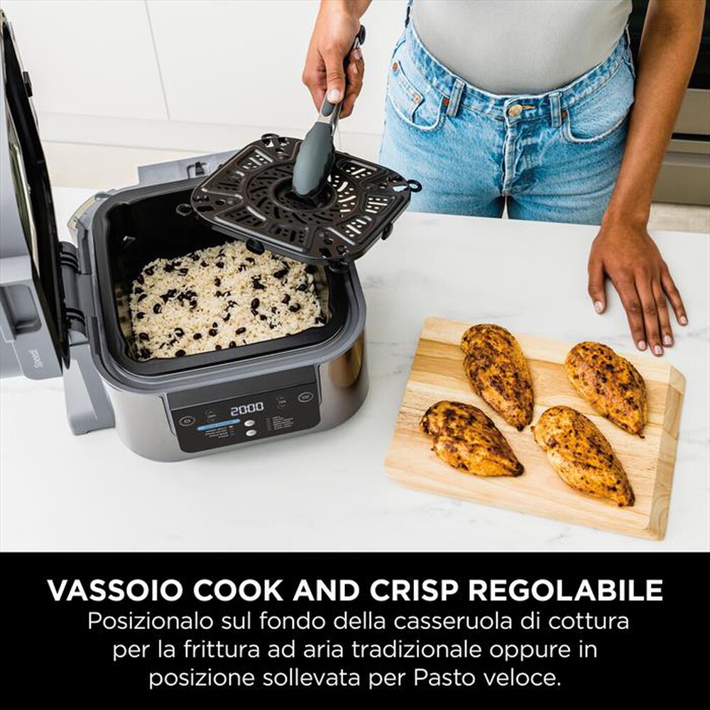 "NINJA - Rapid cooker-friggitrice aria Speedi ON400EU-grigio"