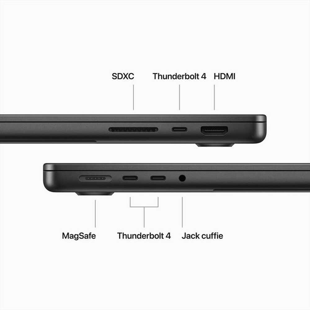 "APPLE - MACBOOK PRO 14'' M3 MAX CORE 14 CPU 30 GPU 1TB-Nero Siderale"