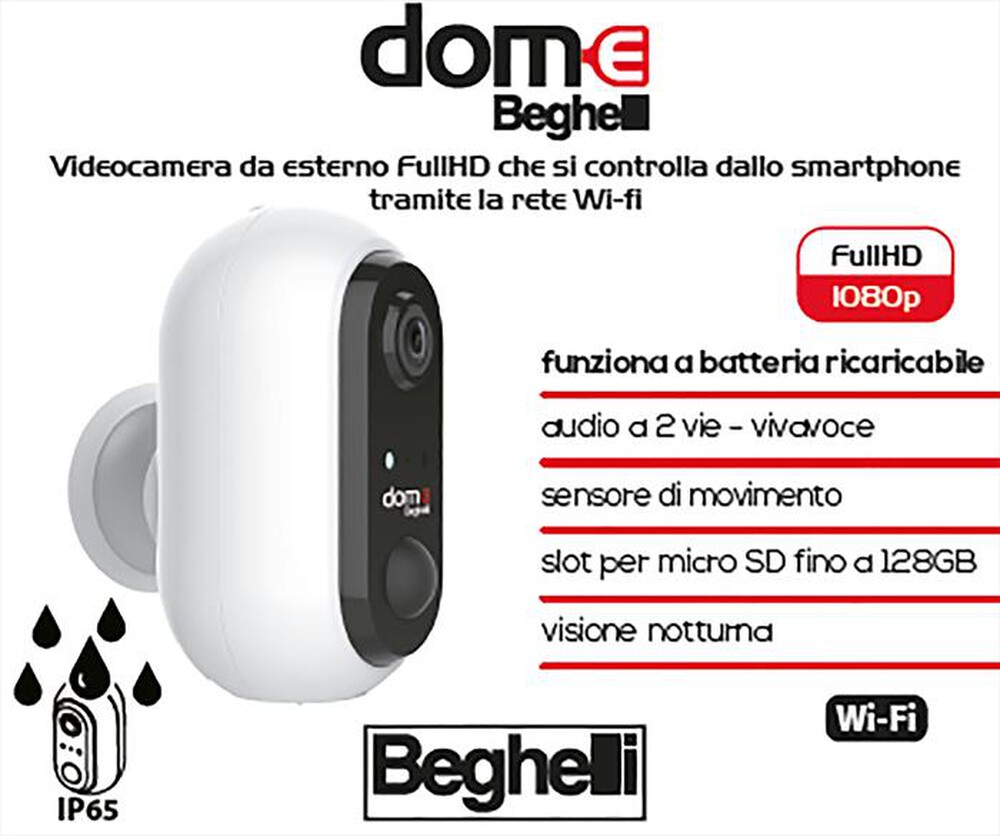 "BEGHELLI - SMART CAMERA OUTDOOR-BIANCO"