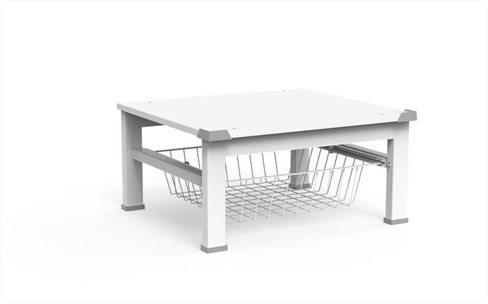 Immagine del prodotto MELICONI - BASE SPACE Base rialzata lavatrici/asciugatrici-Acciaio e legno, bianco