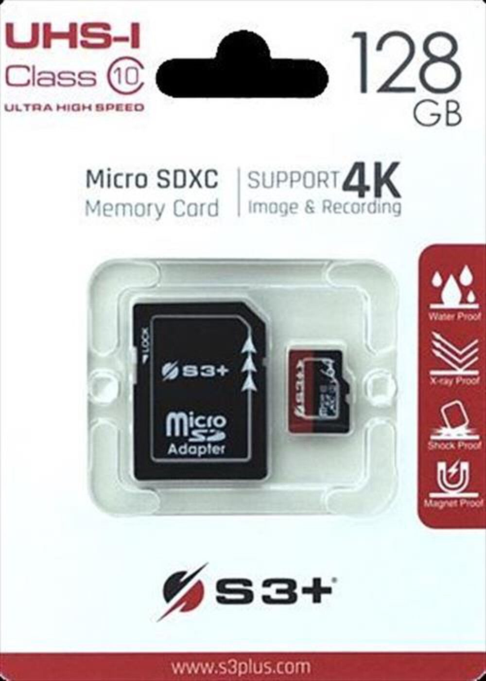 "S3+ - S3SDC10U1/128GB-R-Nero/Rosso"