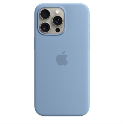 APPLE - Custodia MagSafe silicone iPhone 15 Pro Max-Blu inverno