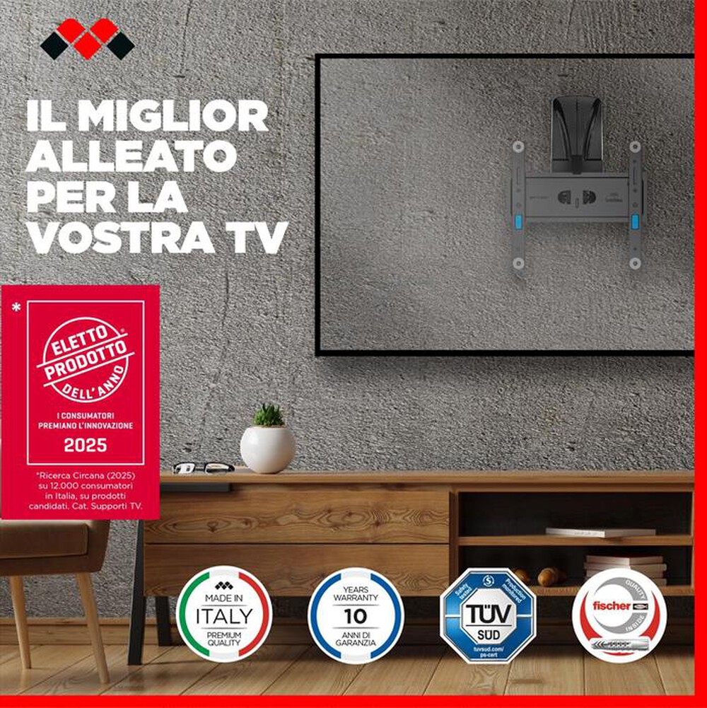 Immagine del prodotto MELICONI - Supporto TV SLIMSTYLE PLUS 200ST CG 30 Kg-Nero