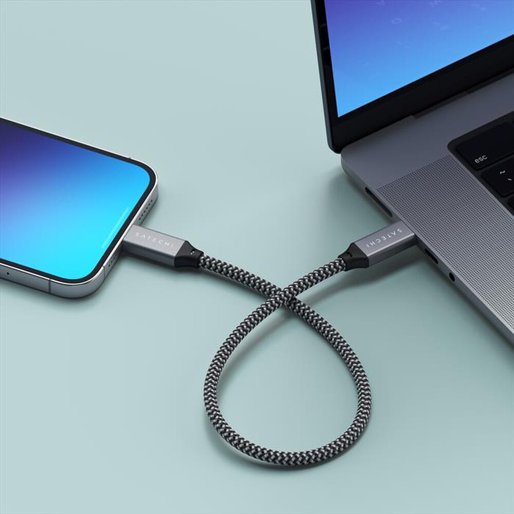 "SATECHI - CAVO USB4 A USB-C 25CM-grigio"