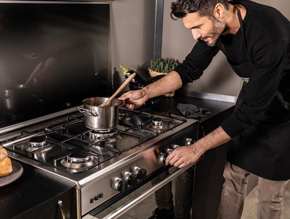 "GLEM GAS - Cucina a gas U855MI6 Classe A-INOX"