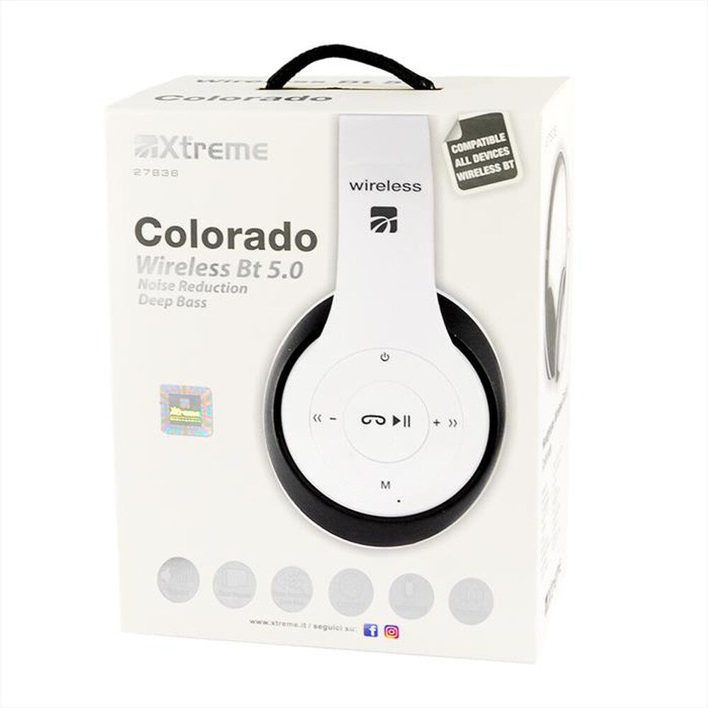"XTREME - HEADPHONE WIRELESS BT 5.0 COLORADO-BIANCO"