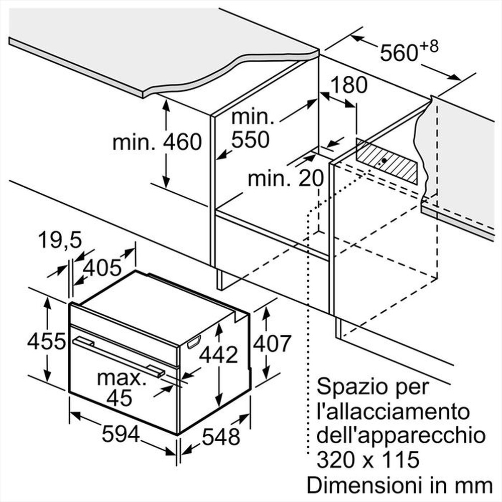 Immagine del prodotto BOSCH - Forno combinato con microonde CMG7241B2-Nero