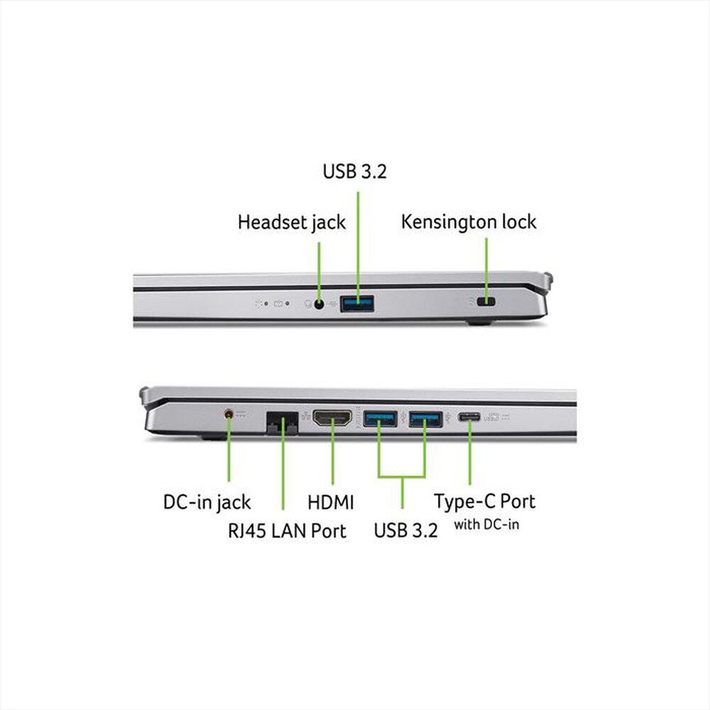 Immagine del prodotto ACER - NOTEBOOK ASPIRE GO 15 AG15-42P-R8NS - 15.6 POLLICI-Silver