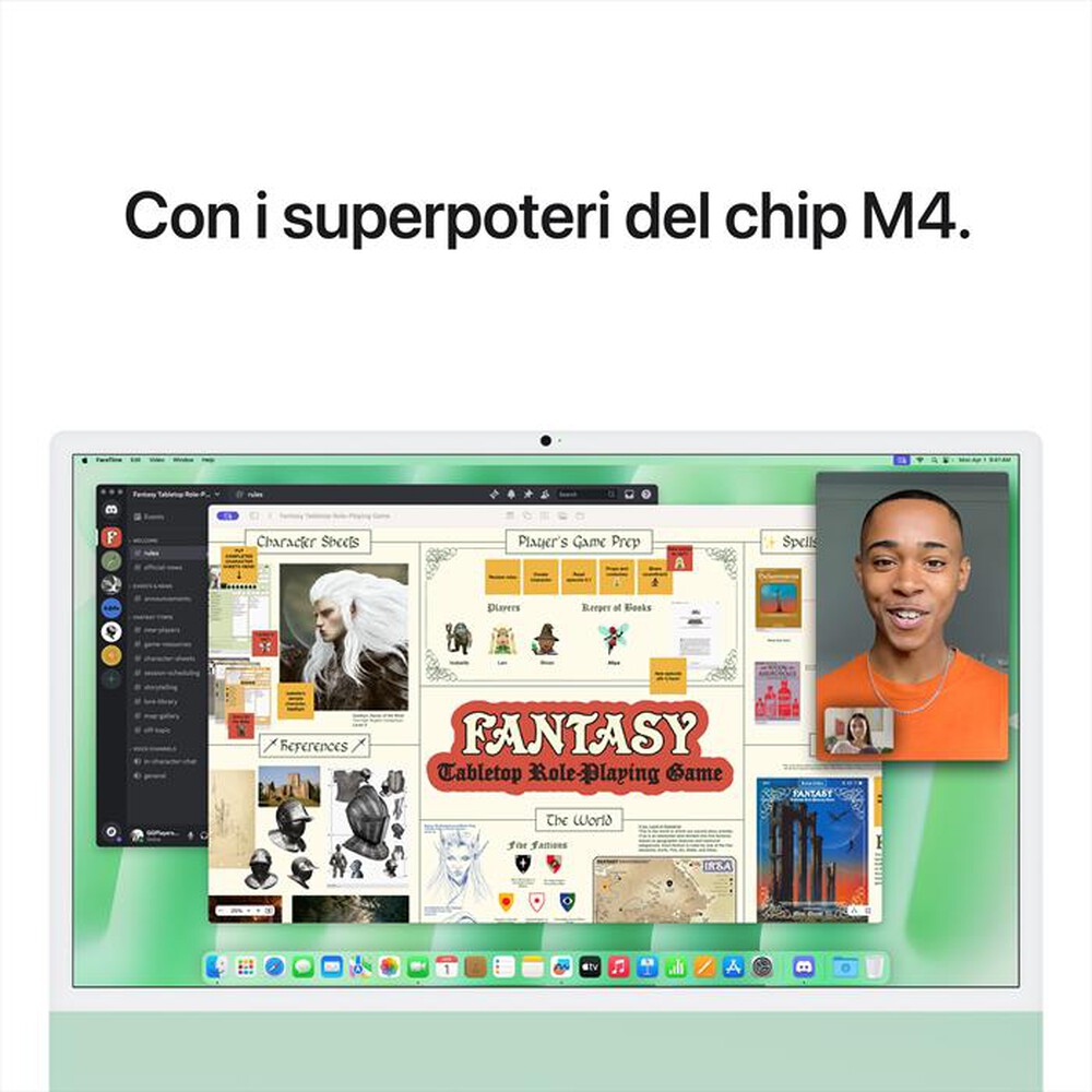 Immagine del prodotto APPLE - iMac Retina 24" 4.5K M4 Core 10 CPU 10 GPU 256GB-Verde