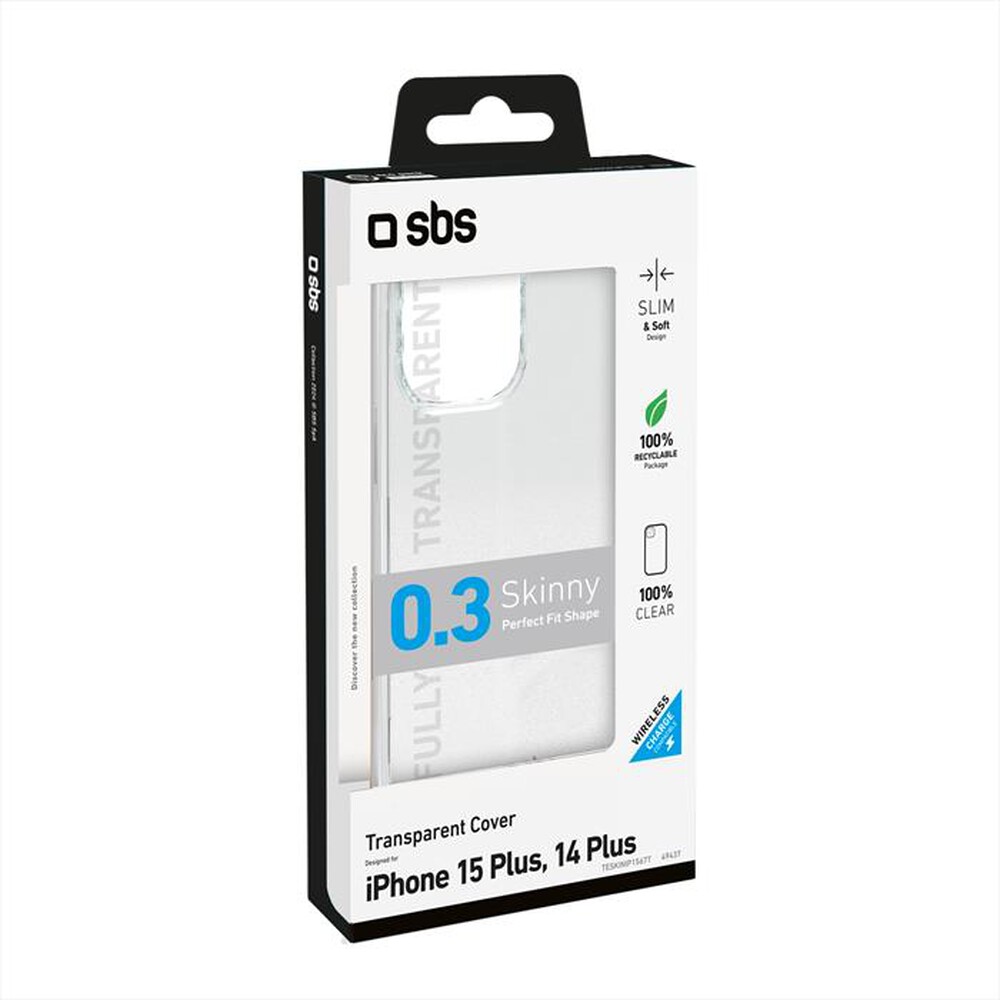 "SBS - Cover Skinny TESKINIP1567T per iPhone 15 Plus-Trasparente"