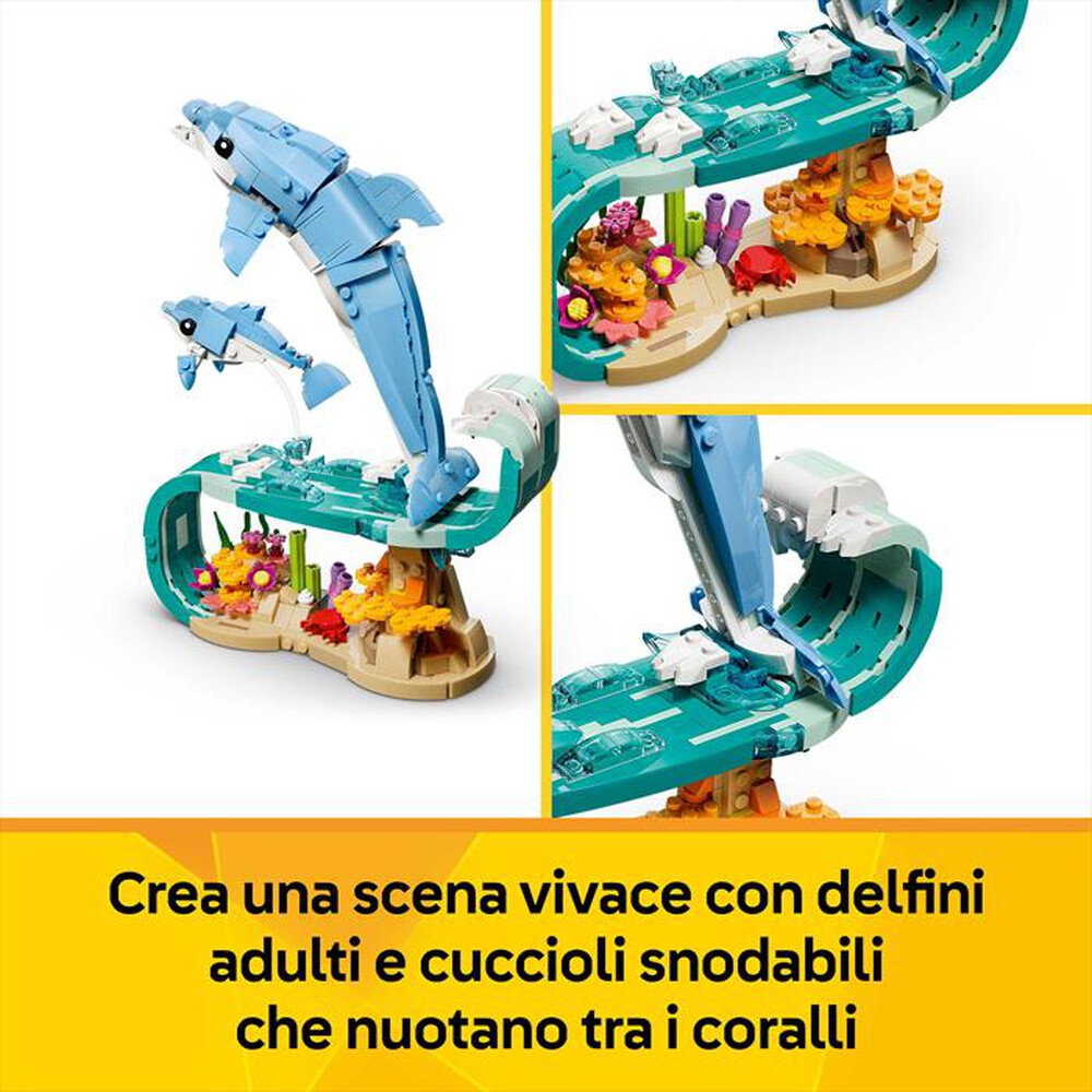 Immagine del prodotto LEGO - CREATORE 3IN1 Animali marini: delfini - 31385-Multicolore