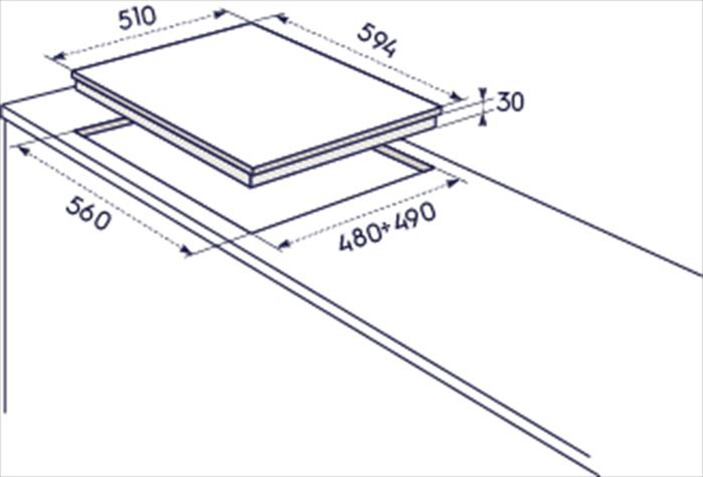 Immagine del prodotto ELECTROLUX - Piano cottura a gas RGG6243LON 4 fuochi 59,4cm-SABBIA