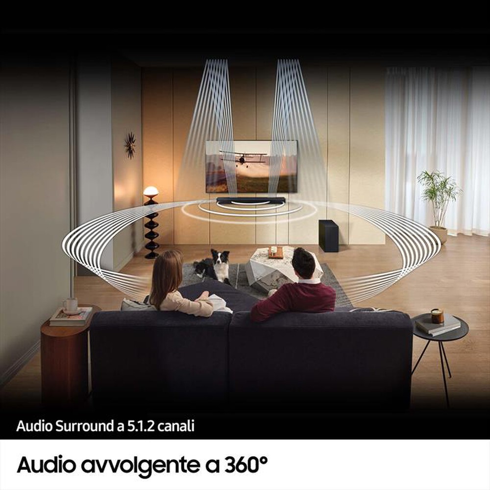 "SAMSUNG - Soundbar HW-Q800D/ZF, 5.1.2 CANALI, 360W, 2024-BLACK"
