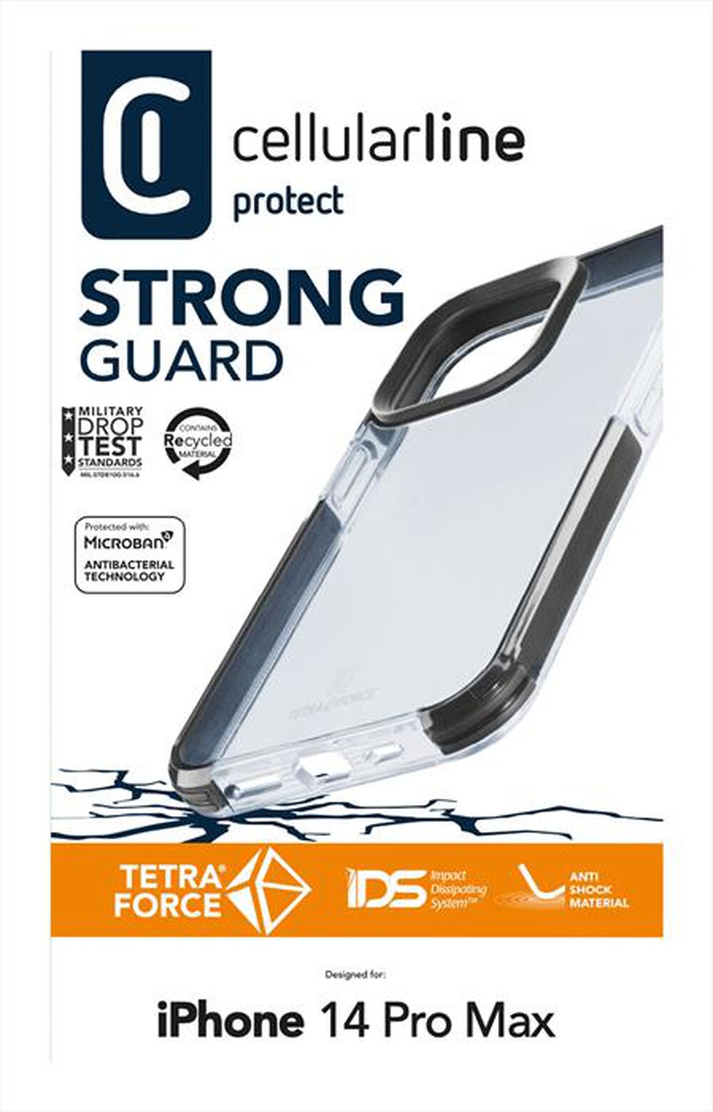 "CELLULARLINE - Custodia Back TETRACIPH14PRMT iPhone 14 Pro Max-Nero"