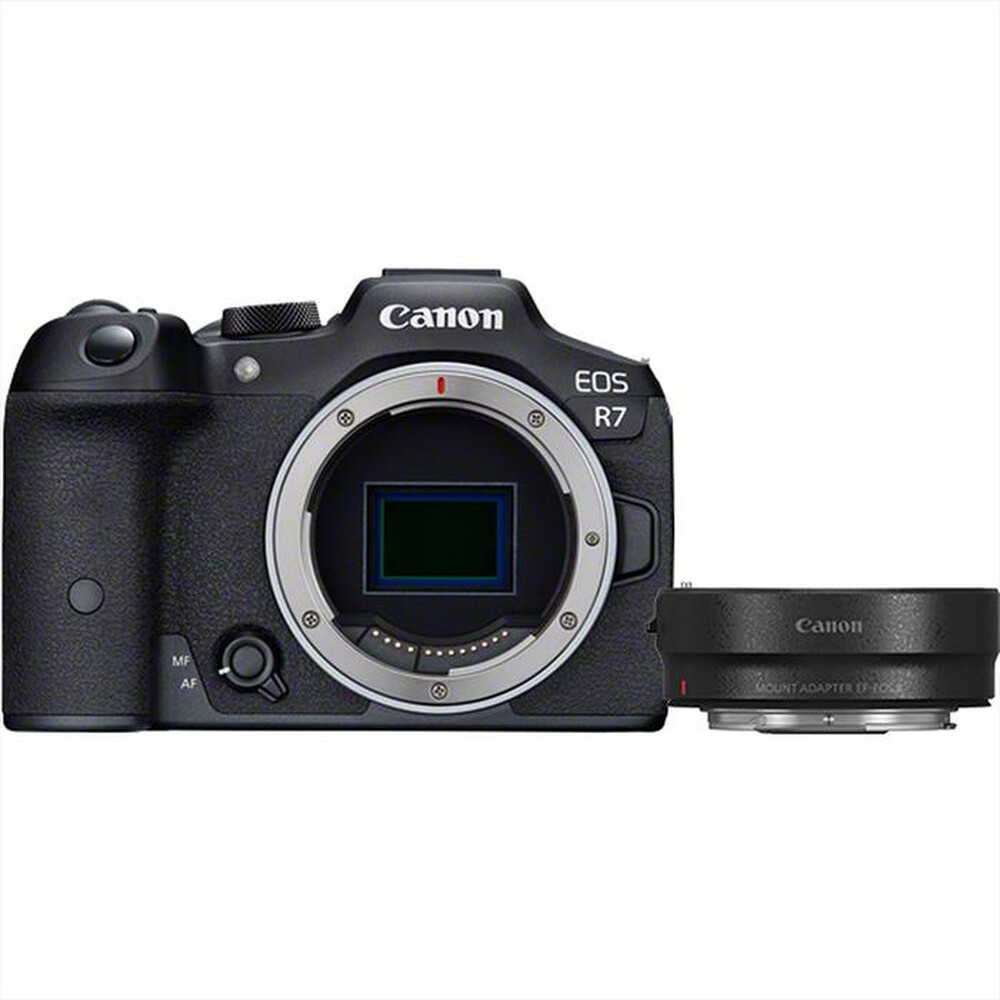 "CANON - EOS R7 + EF-EOS R ADAPTER-Black"