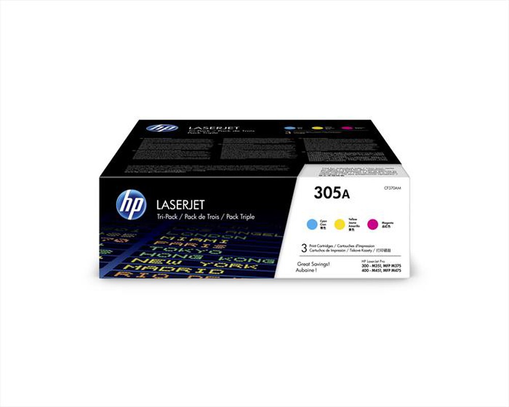 "HP - Toner 305A COMBO PACK C/M/Y-Ciano, magenta, giallo"