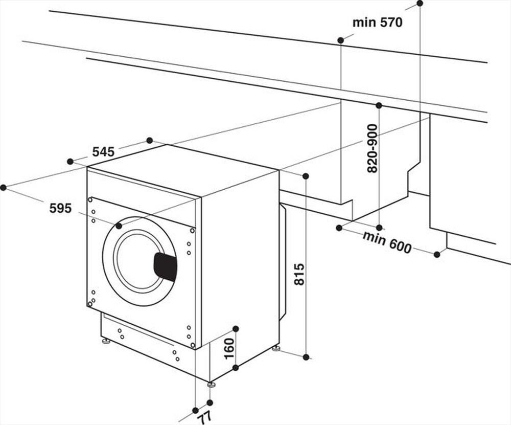 Immagine del prodotto INDESIT - Lavatrice incasso INNEX BI WMIL 71252 EU N 7Kg - E-Bianco