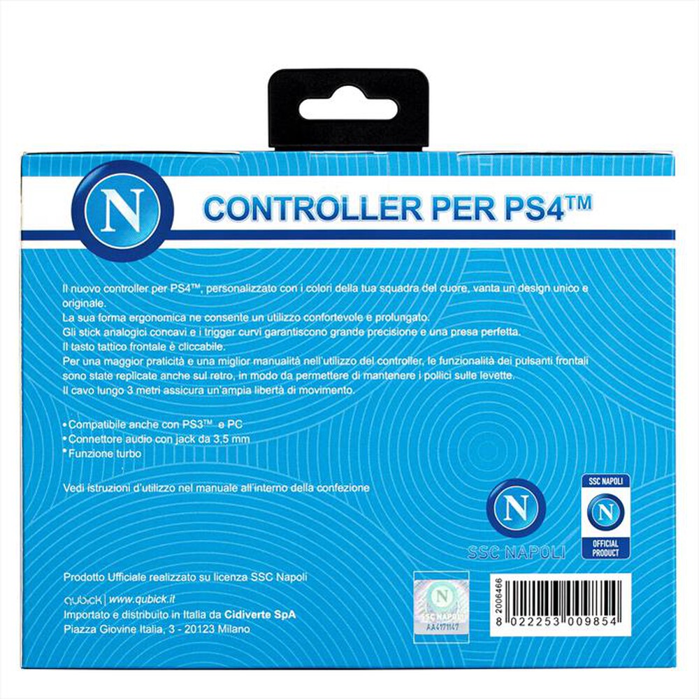 Immagine del prodotto QUBICK - CONTROLLER PER PS4 SSC NAPOLI