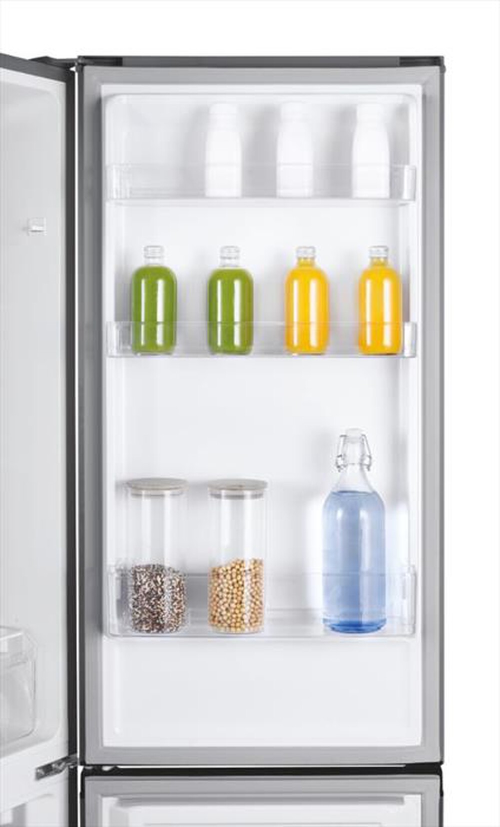 "CANDY - Frigorifero combinato CCH1T518EX Classe E 253 lt-Platino, Acciaio inossidabile"
