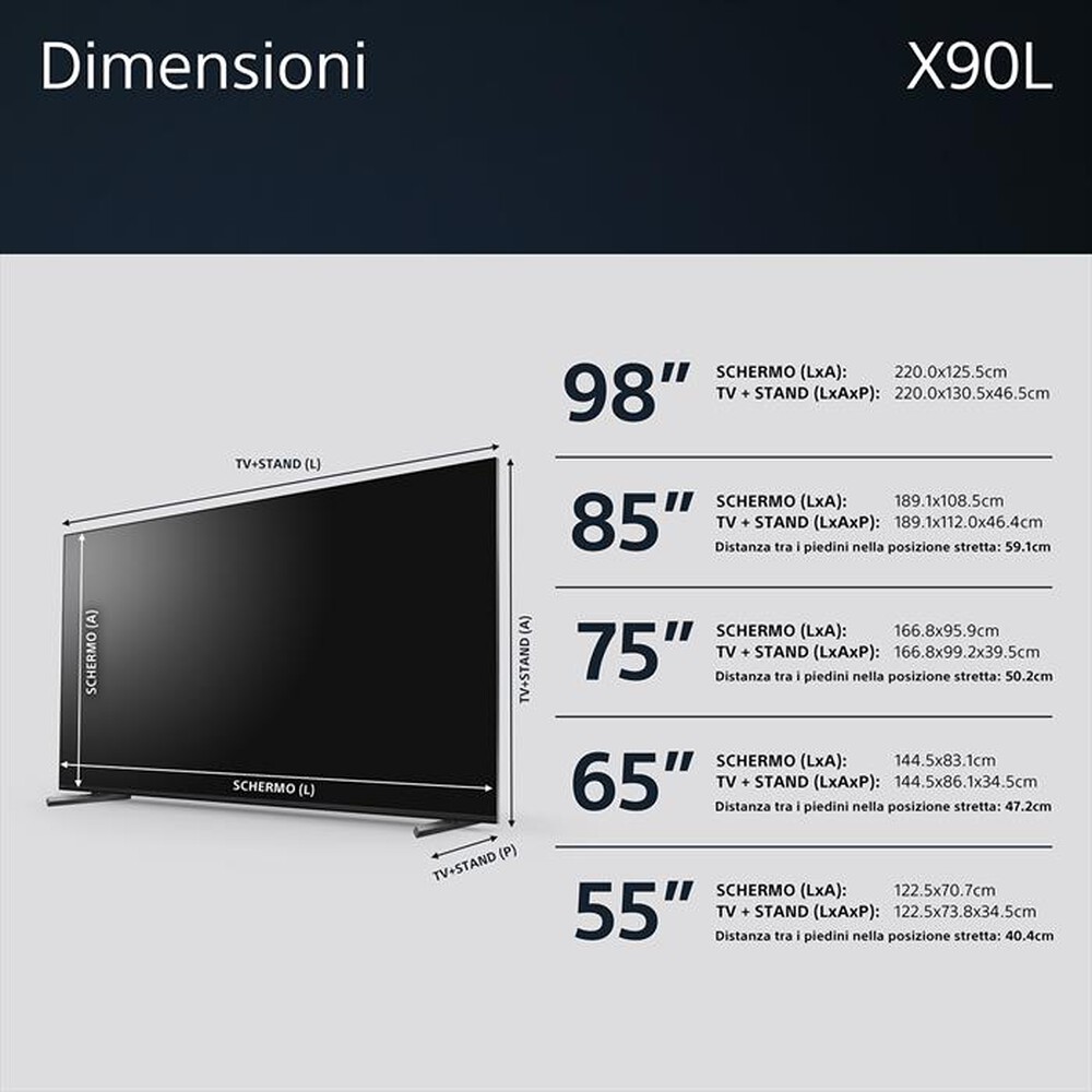 "SONY - Smart TV LED UHD 4K 85\" XR85X90LPAEP-Nero"