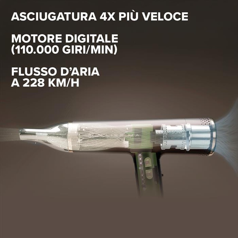 Immagine del prodotto BELLISSIMA IMETEC - ASCIUGACAPELLI DIGITALE CERAMISONIC-Deep brown, Rose nude