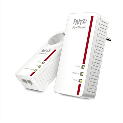 FRITZ! - FRITZ!POWERLINE 1260E SET-Bianco/Rosso
