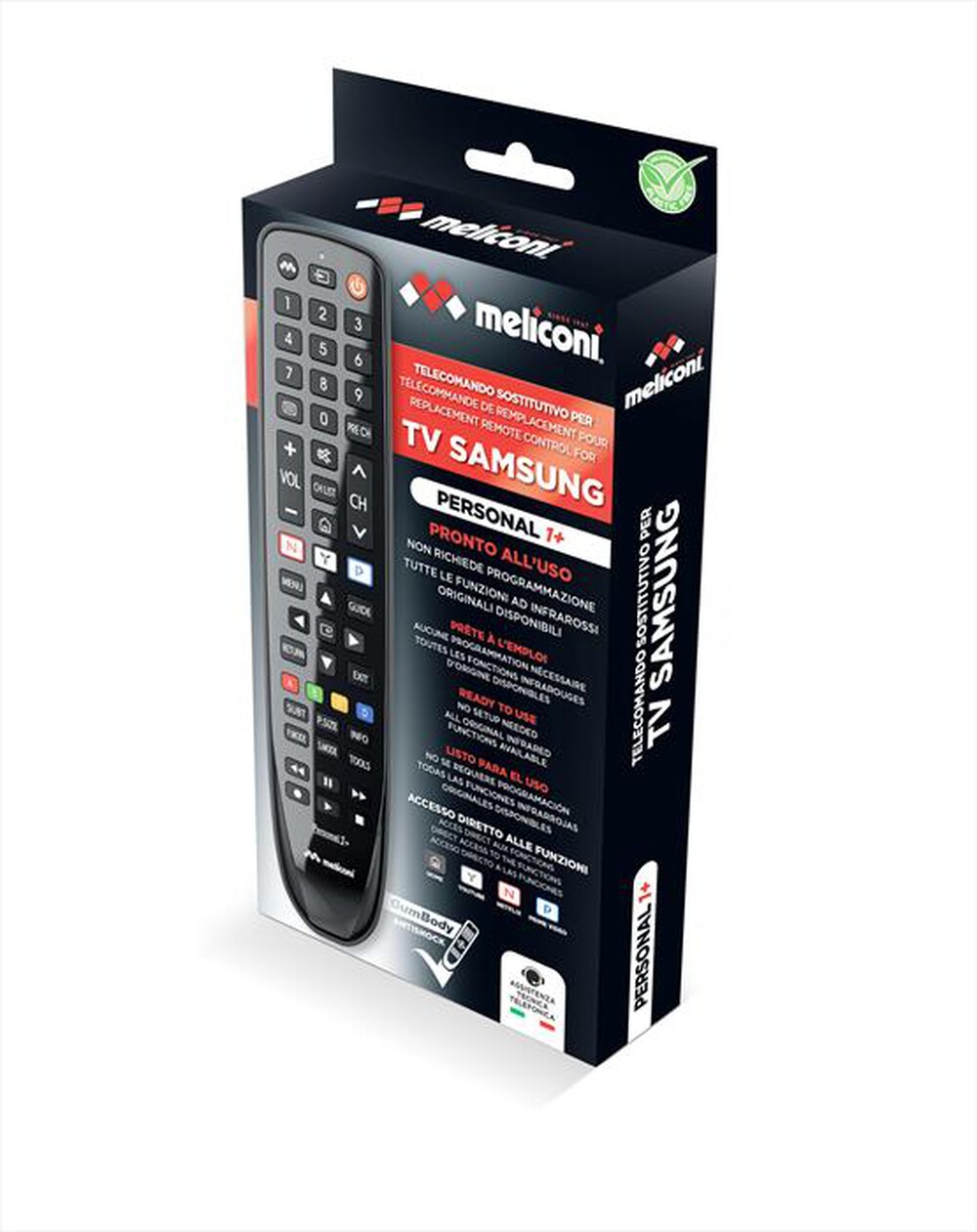 Immagine del prodotto MELICONI - Telecomando GUMBODY PERSONAL 1+ SAMSU-Nero lucido / nero opaco / cor