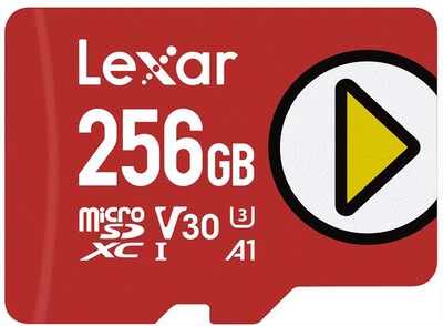 LEXAR - Supporto Micro SDXC PLAY 256GB UHS-1-Rosso