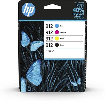 HP - 912 COMBO PACK 4 CARTUCCE ORIGINALI-Nero, ciano, magenta, giallo