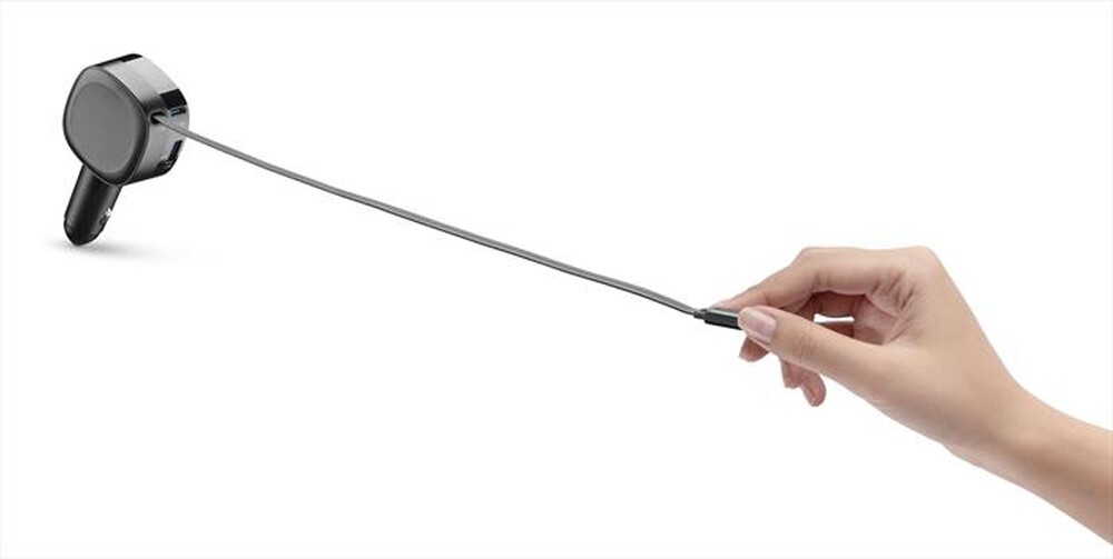 Immagine del prodotto CELLULARLINE - RETRACTABLE CAR CHARGER 65W-Nero