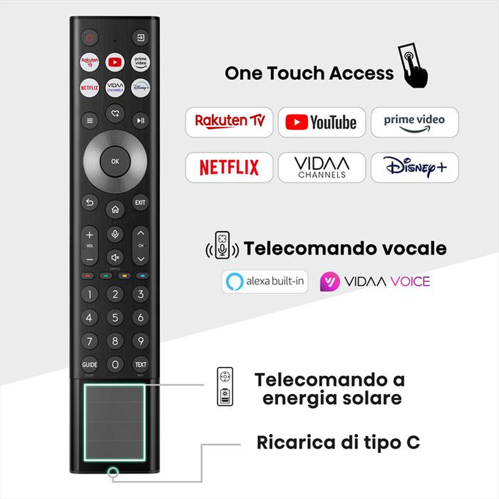 "HISENSE - Smart TV MINI LED UHD 4K 65\" 65U79NQ-Metallo - Grigio Carbone"