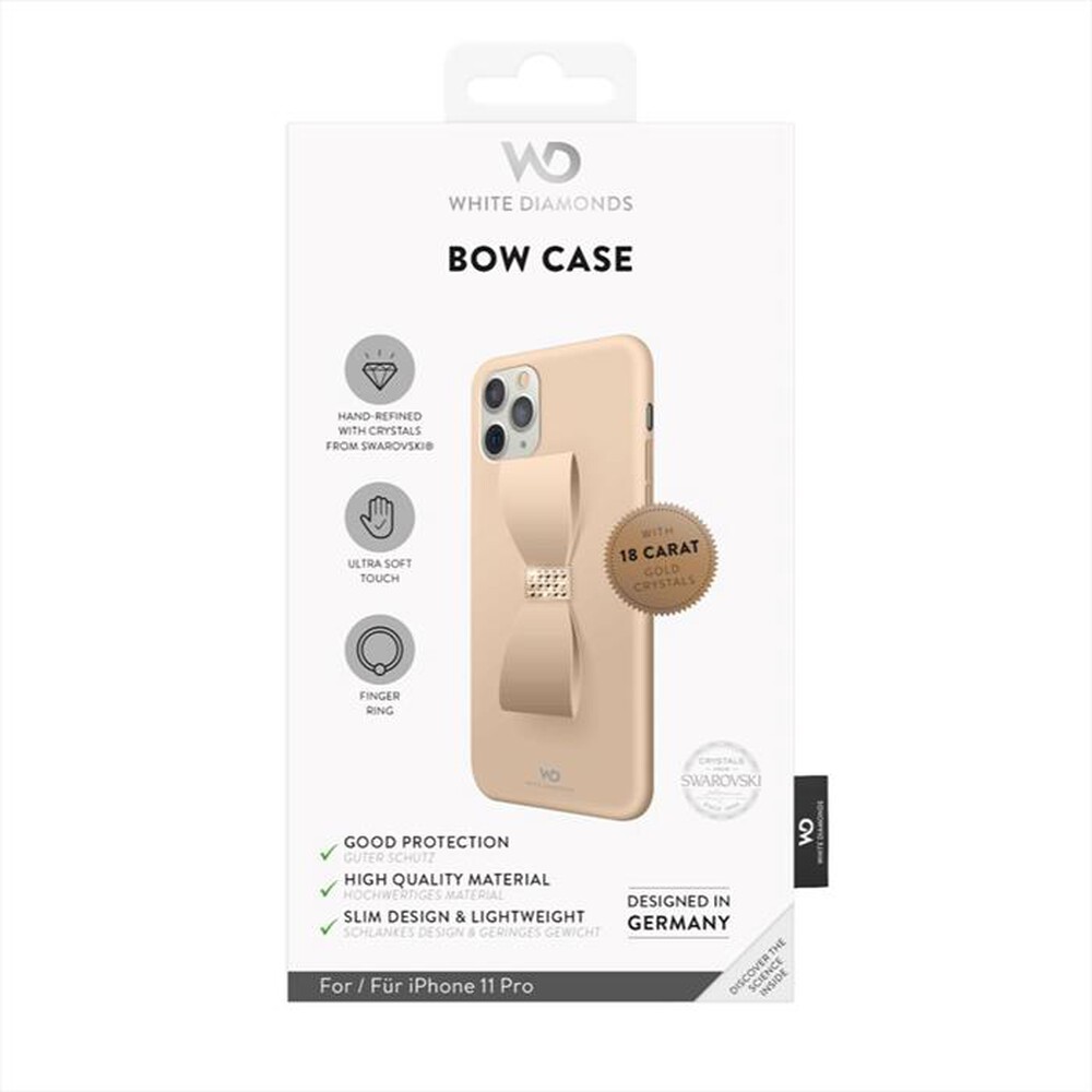 "WHITE DIAMOND - 1410BOW3 COVER IPHONE 11-Oro"