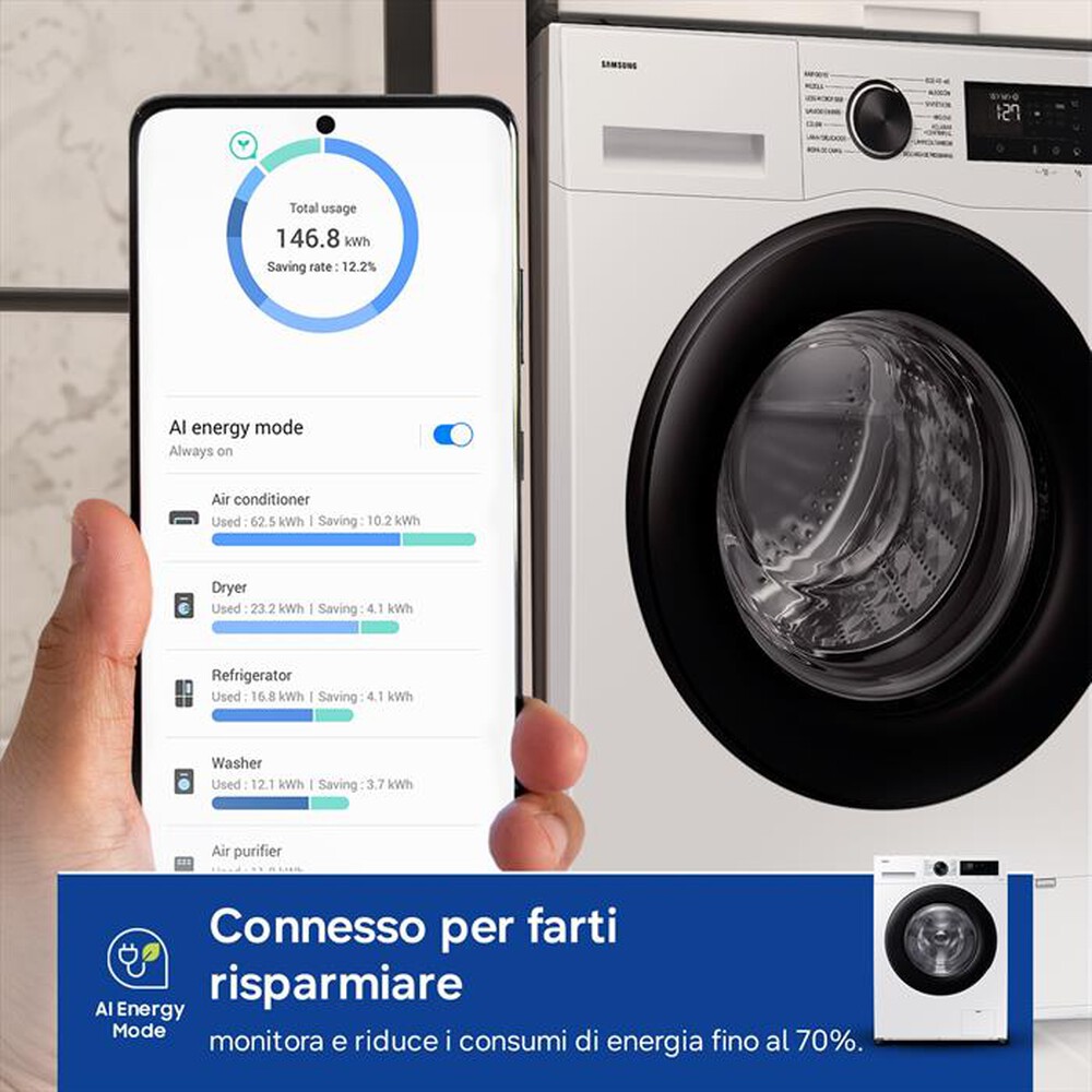 Immagine del prodotto SAMSUNG - Lavatrice WW90CGC04DAEET 9kg 1400g Classe A-Bianco