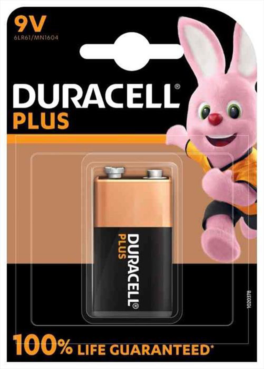 "DURACELL - DURACELL PLUS 100TRANS.(9V), 1 PILA BLISTER MN1604 - "