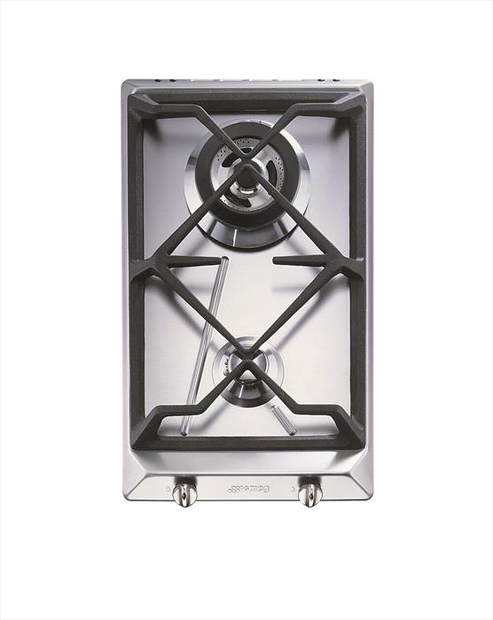 "SMEG - Piano cottura a gas SRV532GH3 2 fuochi 30,6cm-inox"