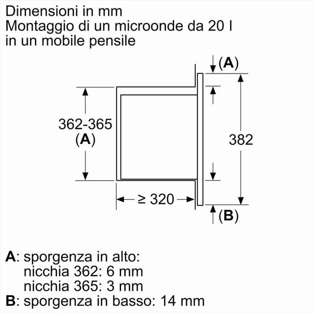 Immagine del prodotto BOSCH - Microonde da incasso BFL623MB4-Nero