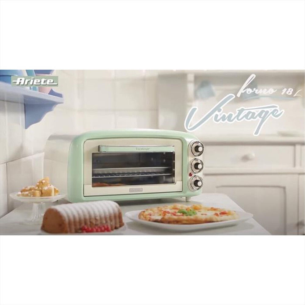 "ARIETE - 0979 Vintage Forno Elettrico 18L-verde"