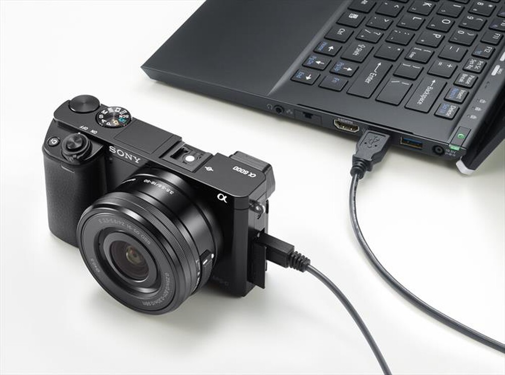 "SONY - Alpha ILCE6000LB-black"