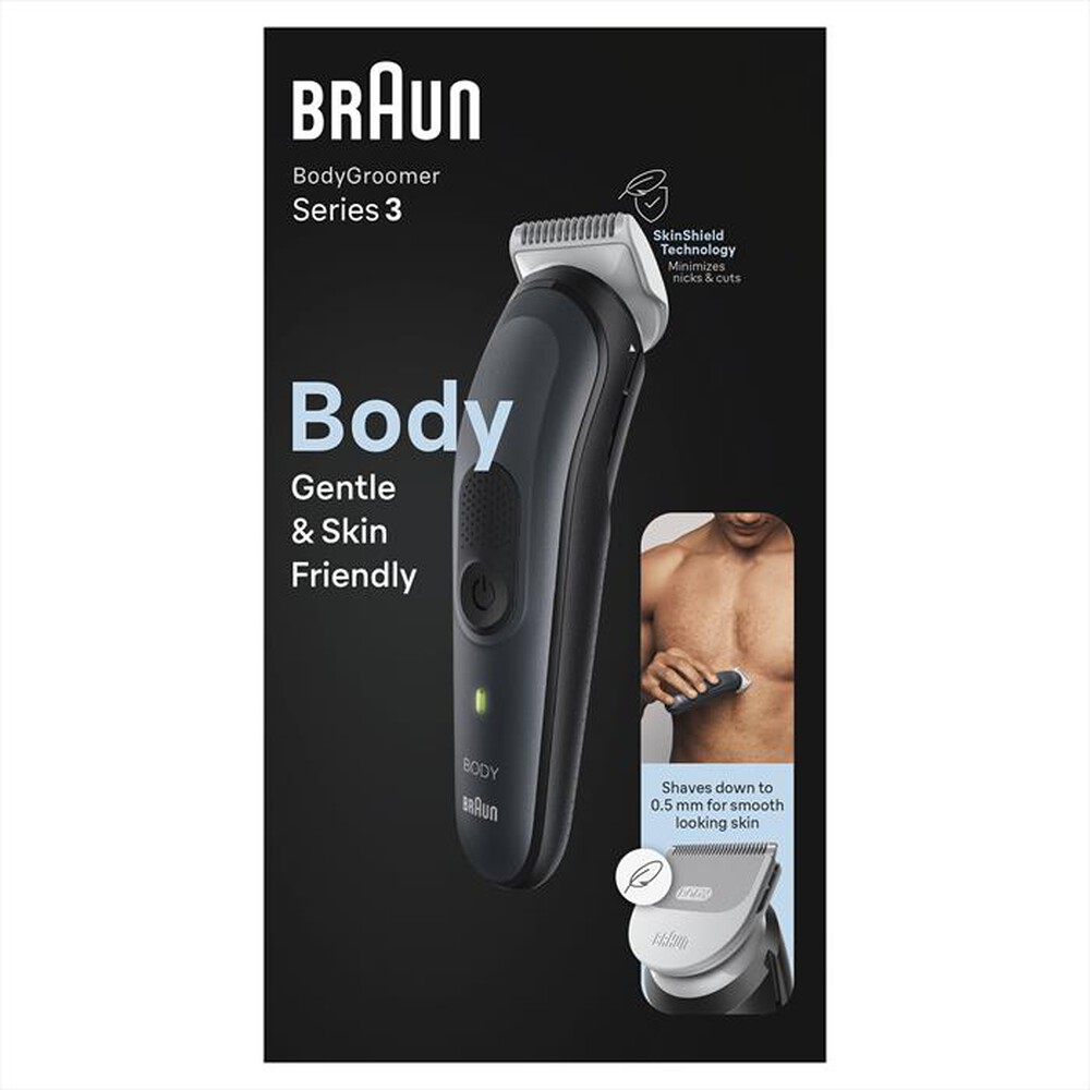 "BRAUN - RIFINITORE BODY BG3340-Nero/Grigio"