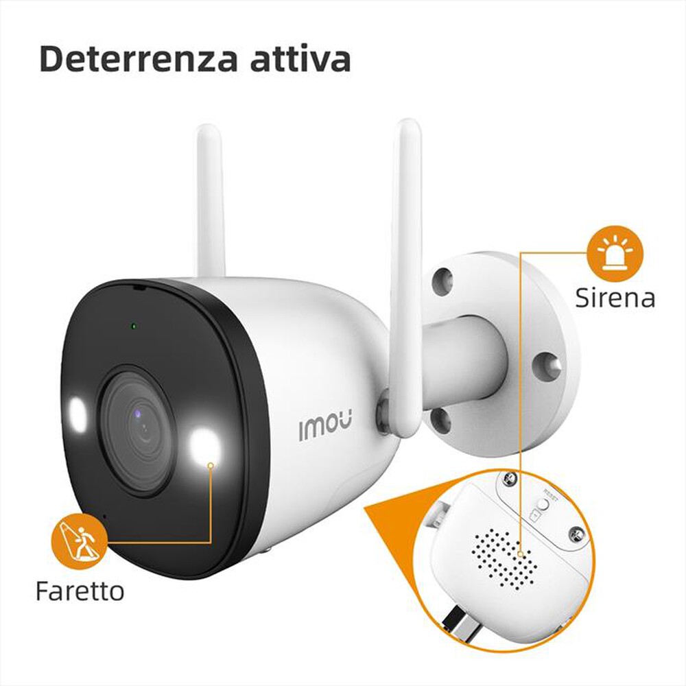"IMOU - BULLET 2S TELECAMERA DA ESTERNO IP67-BIANCO"