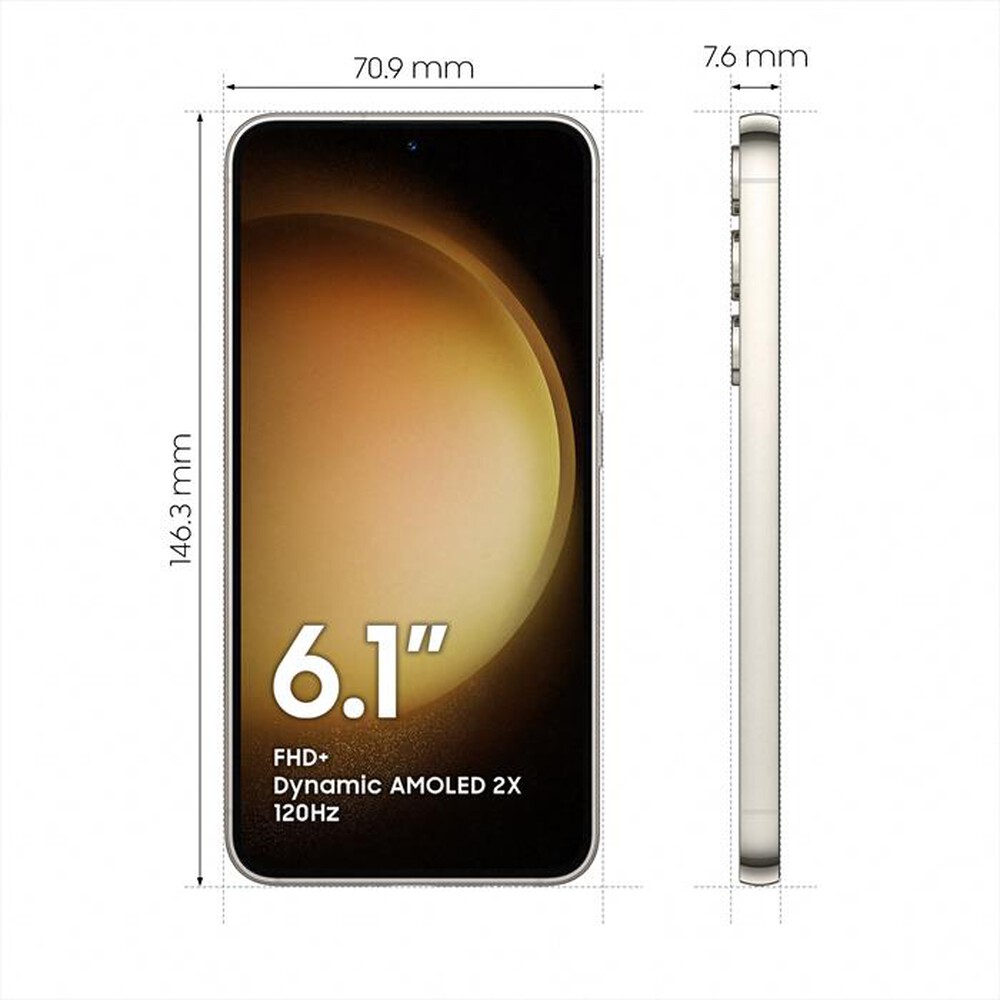 "SAMSUNG - Galaxy S23 8+256GB-Cream"