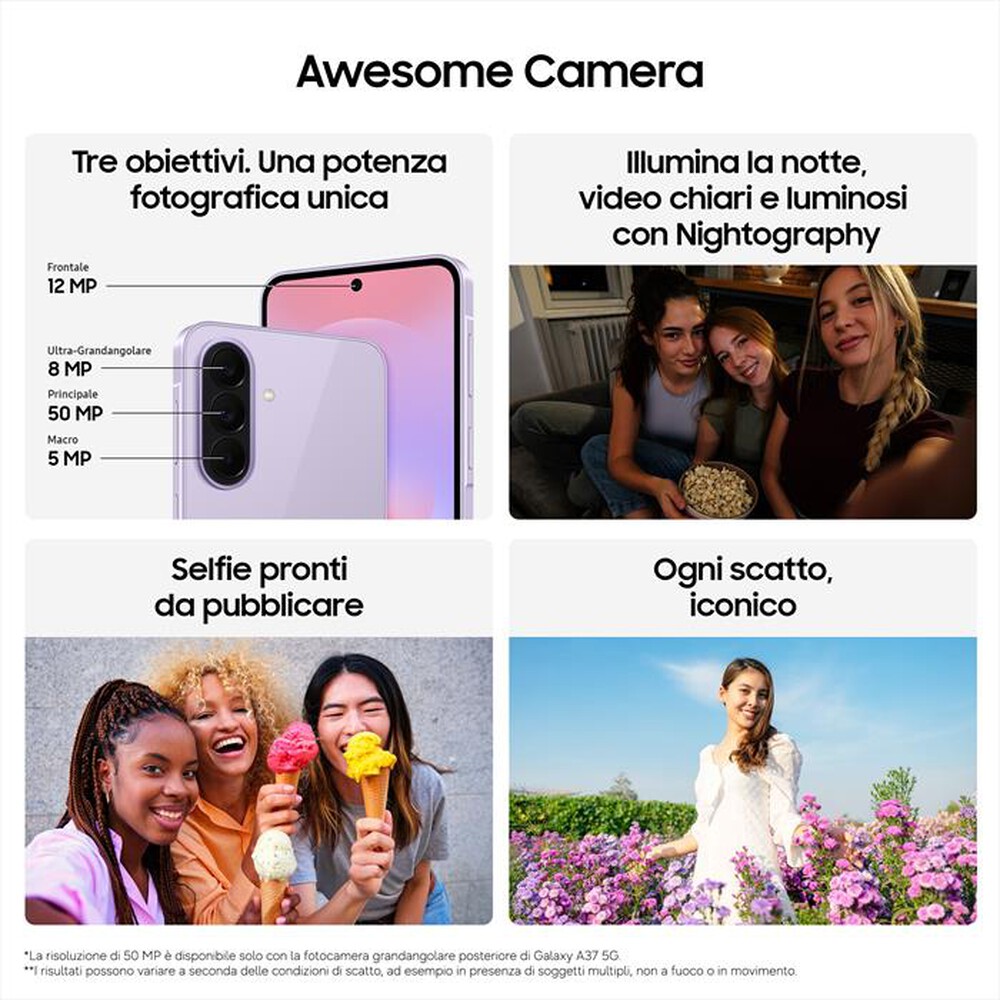 Immagine del prodotto SAMSUNG - Smartphone Galaxy A37 5G 128GB-Awesome Graygreen